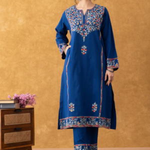 Blue Handloom Kurta